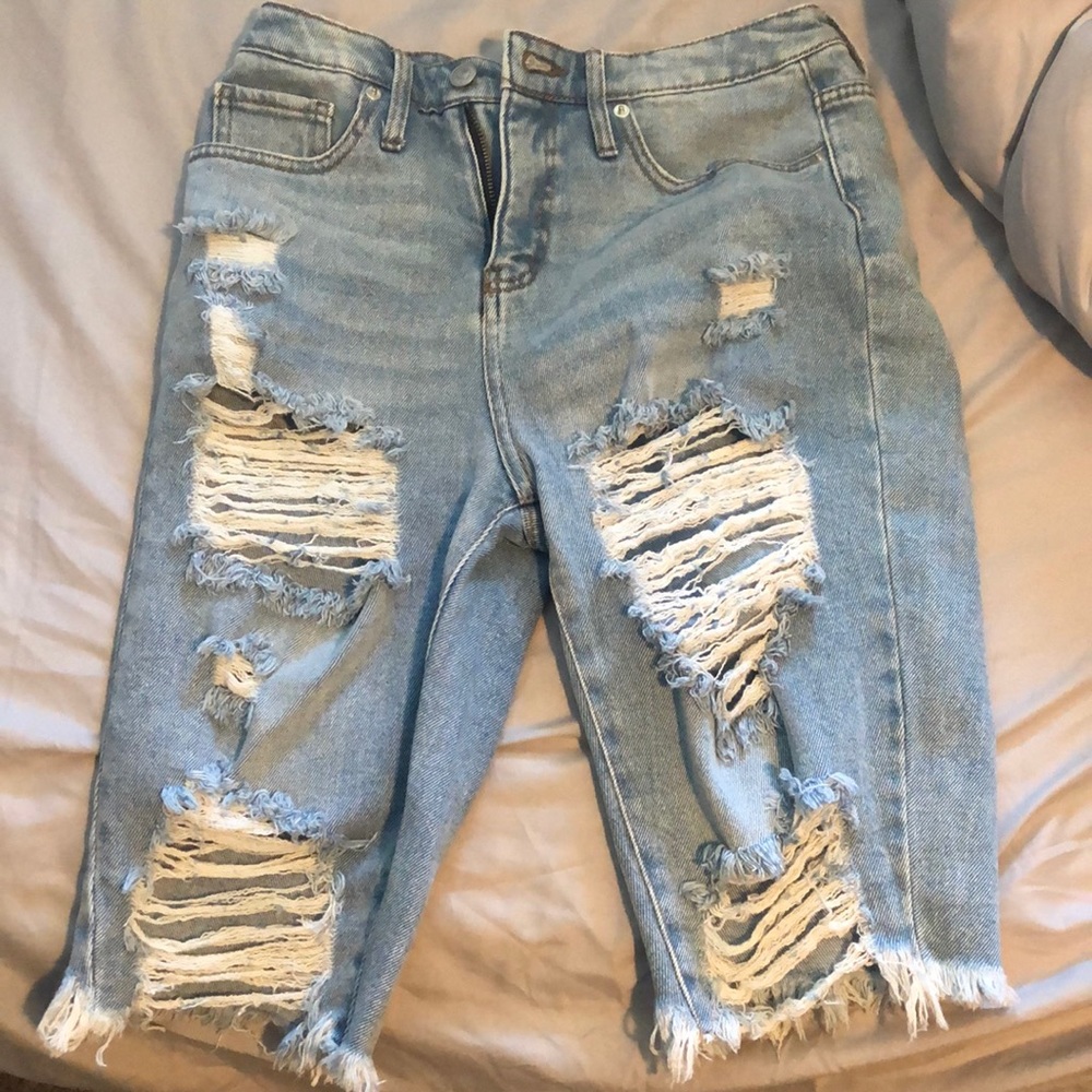 Wild Fable ripped high-waisted jean shorts